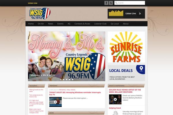 Core theme site design template sample