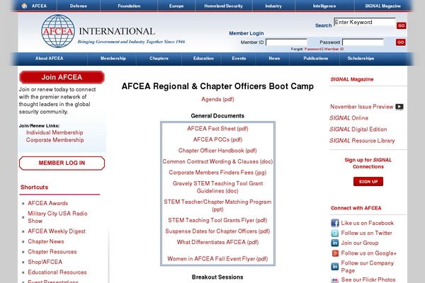 afceachapter.org site used Twenty Ten