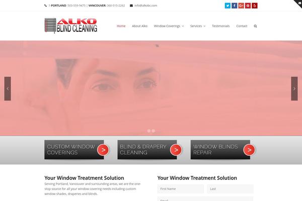 Total theme site design template sample