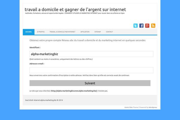 Iconic One theme site design template sample