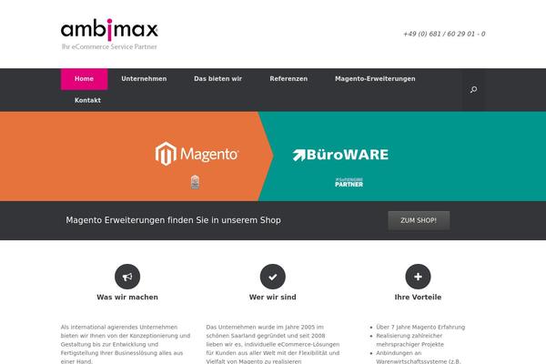 Vantage theme site design template sample