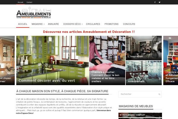 Curated theme site design template sample