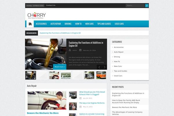 Cherry theme site design template sample