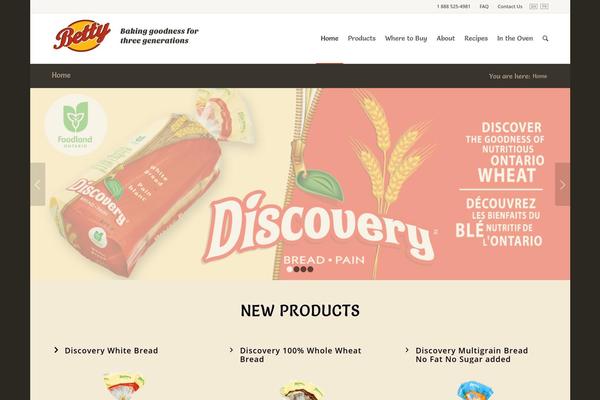 bettybread.ca site used Enfold