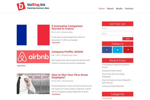 Divi theme site design template sample