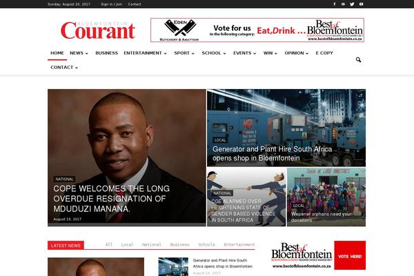 Newspaper theme site design template sample