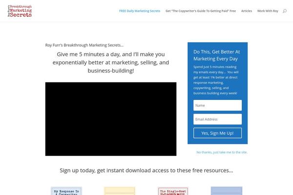 Divi theme site design template sample