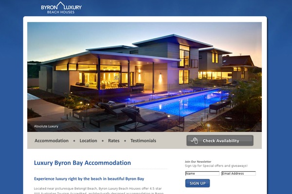 Byron theme site design template sample