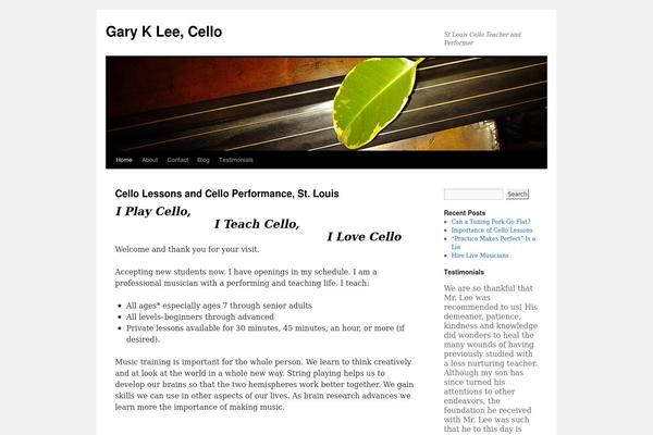 cellolee.com site used Twenty Ten