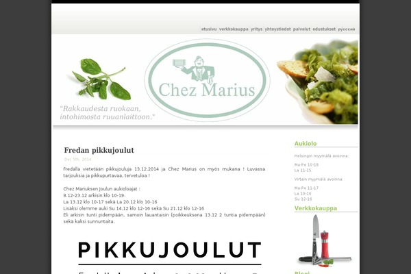 chezmarius.fi site used Hello-theme-child
