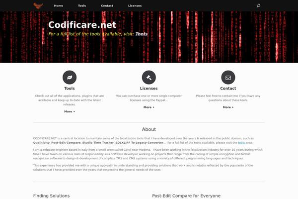 Vantage theme site design template sample