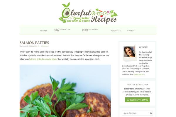 colorfulrecipes.com site used Foodie Pro
