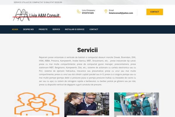 Industrial theme site design template sample