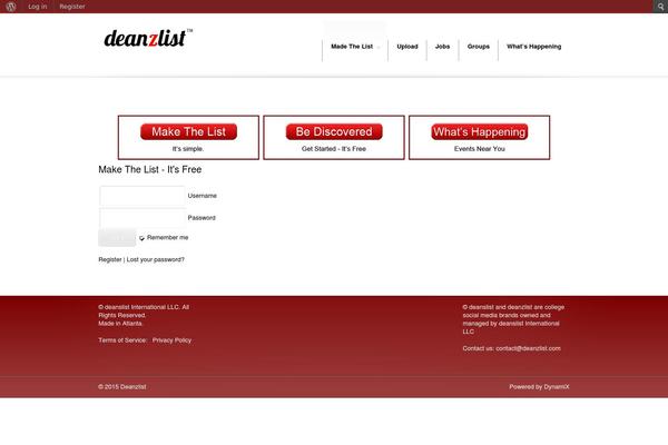 deanzlist.com site used Dynamix