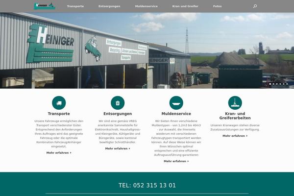 Vantage theme site design template sample