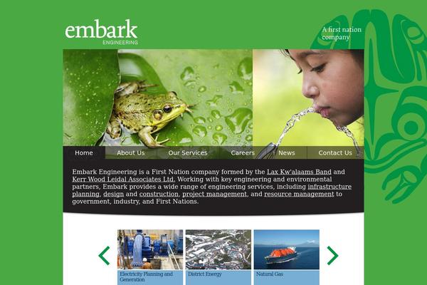 Embark theme site design template sample