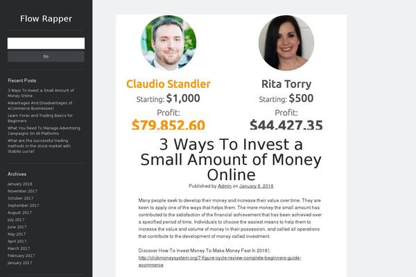 Author theme site design template sample