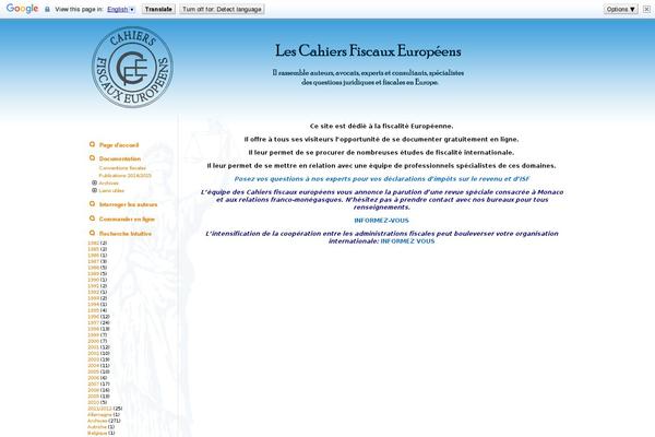 Site using cformsII - contact form plugin