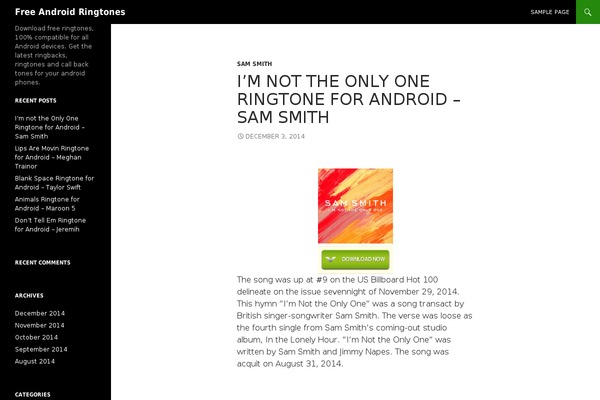 Twenty Fourteen theme site design template sample