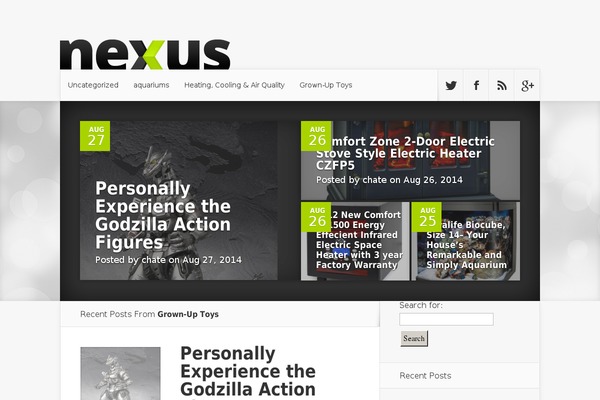 Nexus theme site design template sample