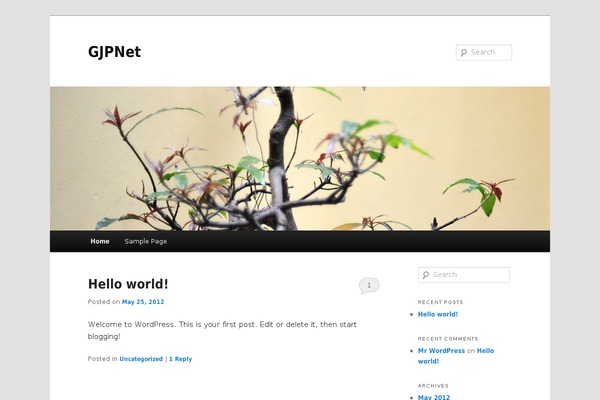Twenty Eleven theme site design template sample