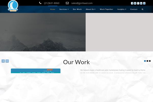X Child theme site design template sample