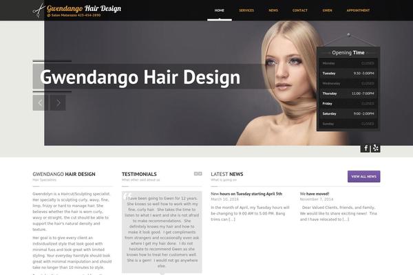 HairPress theme site design template sample