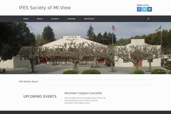Vantage theme site design template sample