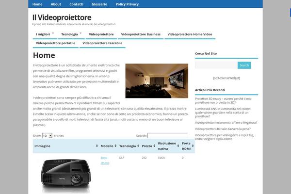 Site using TablePress plugin