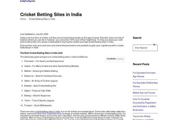 indiaforsports.com site used Multifox