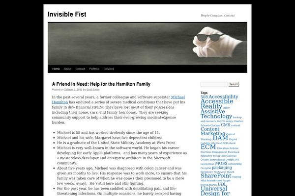 Twenty Ten theme site design template sample