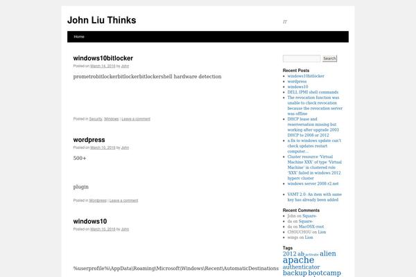 Twenty Ten theme site design template sample