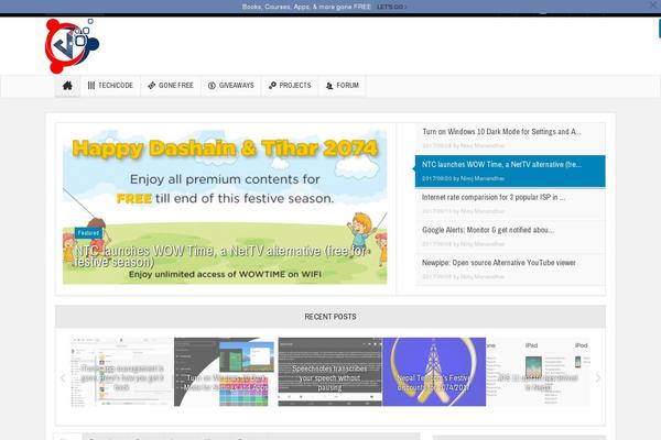 Newspaper Child theme site design template sample