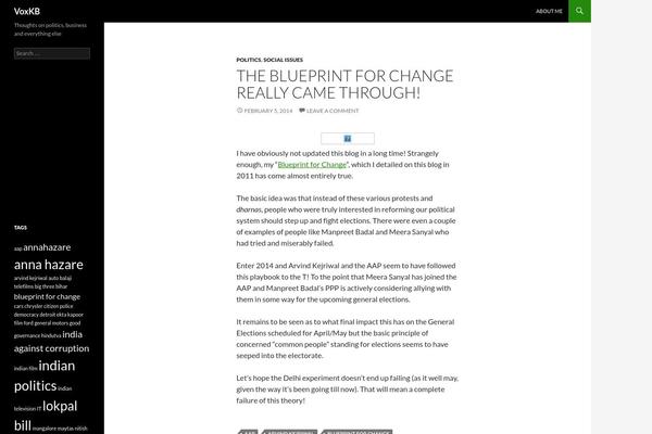 Twenty Fourteen theme site design template sample