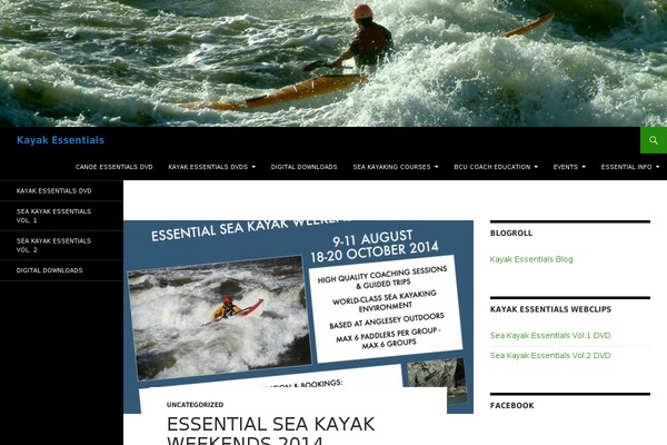 kayakessentials.co.uk site used Twenty Fourteen