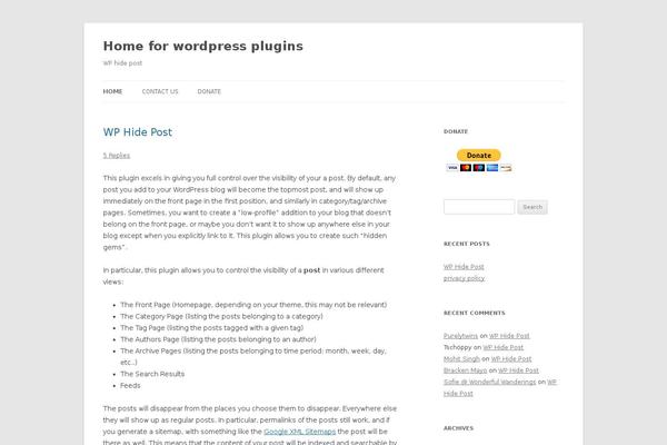 Twenty Twelve theme site design template sample