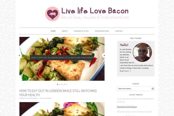 Foodie Pro theme site design template sample