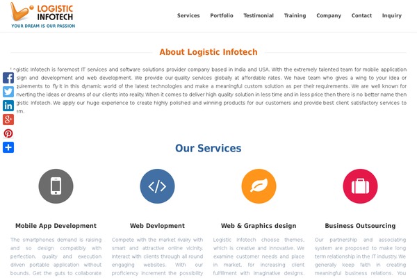 logisticinfotech.com site used Understrap