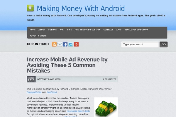 Site using Sharebar plugin