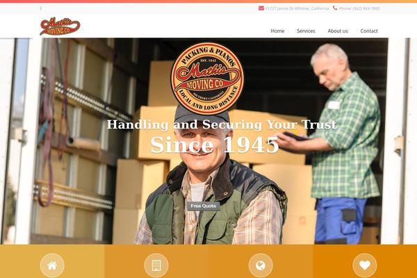 Movers theme site design template sample
