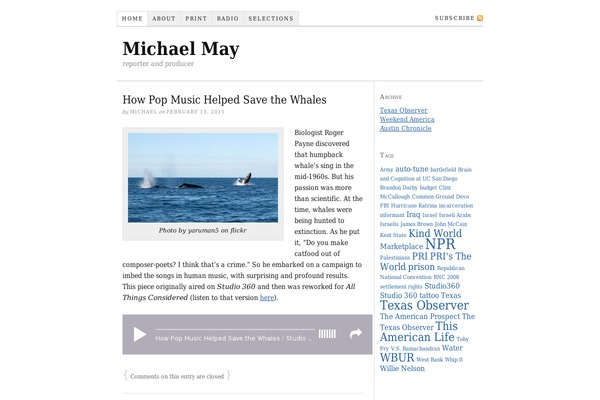 Site using Audio Player plugin