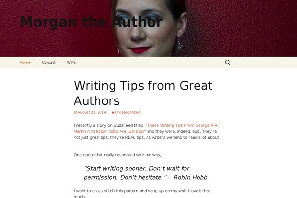 morganauthor.com site used Twenty Thirteen