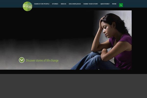 mostimportantthing.org site used Scroller