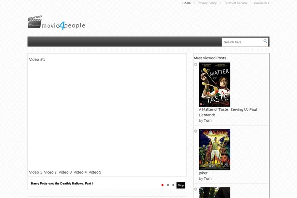 Video theme site design template sample
