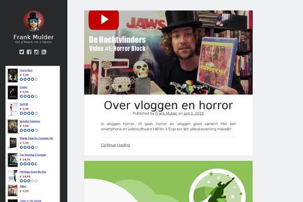 Author theme site design template sample