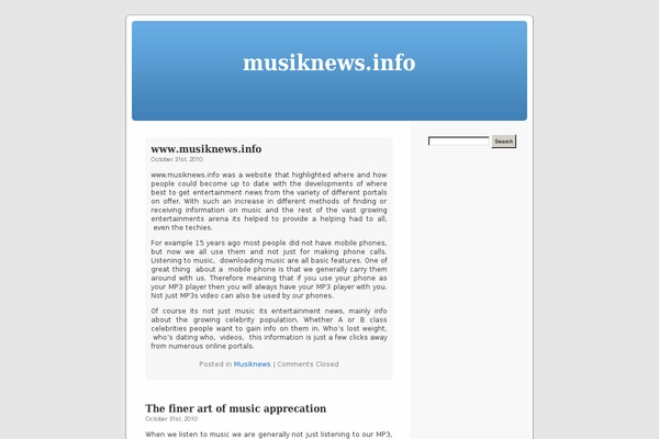 Default theme site design template sample