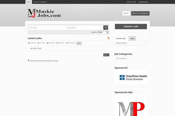 Jobroller theme site design template sample