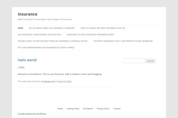 Twenty Twelve theme site design template sample