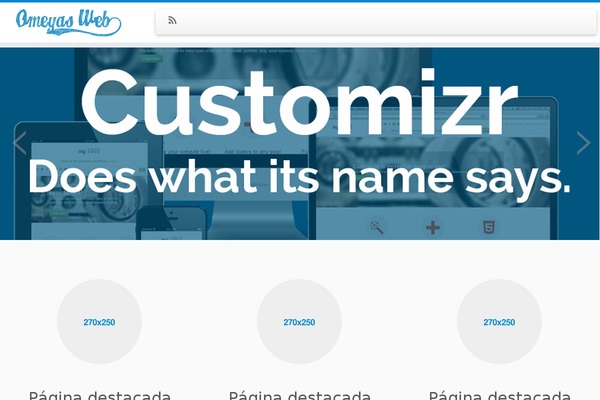 Customizr theme site design template sample
