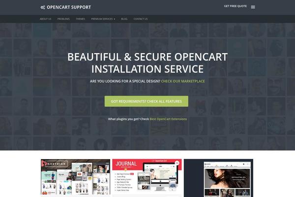 opencartsupport.com site used Squarecode-wp